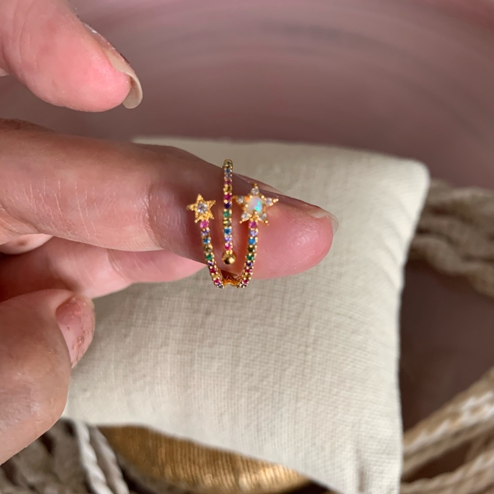 🌈 Rainbow Star Ring Tai Jewelry - Picture 2 of 3